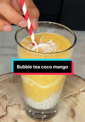 Bubble tea coco mango 🧋🥥🥭 #marianosandoval #tiktokfood #bubbletea #bobbatea #recetaviral