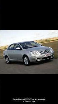Toyota Avensis (Evolution 1997 -2018) - All generation