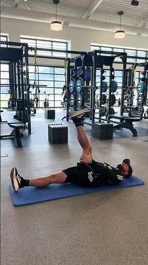 Dynamic supine hamstring stretch