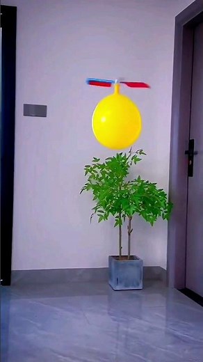 how to make flying balloon helicopter , best homemade toy