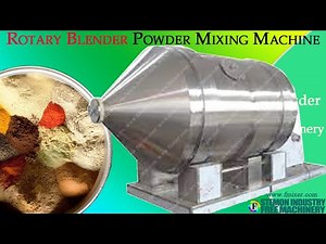 Rotary blender for mixing dry powder inside drum with batch type flour mixer machine┃