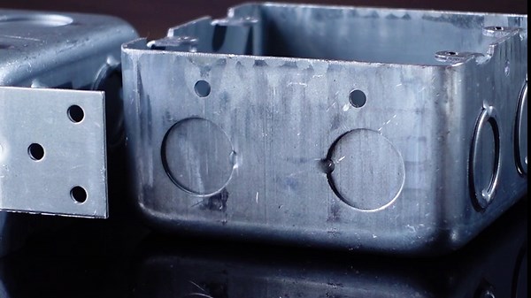 8 Pcs 2-1/8 Inch Deep Metal Electrical Box with Bracket 1/2 and 3/4 Inch Side Knockouts 4 Inch Square Electrical Bracket Box Metal Wall Outlet Junction Box, Gray