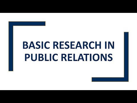 Basic Research in Public Relations