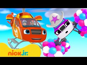 Blaze Rescues Starla from Balloon Tires! 🎈 Blaze and the Monster Machines | Nick Jr.