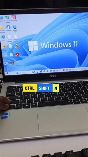 Create And Delete a folder Using Keyboard Shortcut Key #shortreels #shortvideo #computer#pc #windows