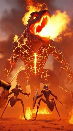 👉 Fire Monster Attacks Ant Army 🔥🐜 | Tiny vs Titan (Insane Battle)