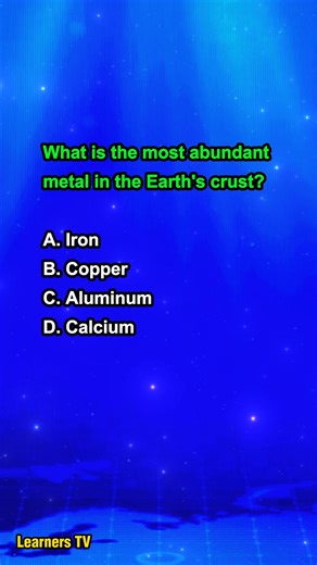 What is the most abundant metal in the Earth's crust? #learnerstv #education #knowledge | Learners TV