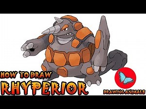 How To Draw Rhyperior Pokemon | Drawing Animals