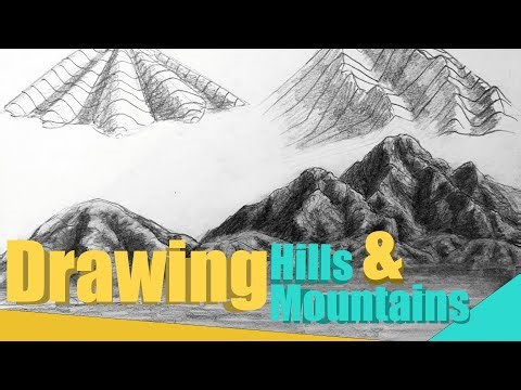 How to Draw mountains & hills- With simple methods