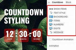 How to stylize the Countdown element for your web design - Nicepage Help Center