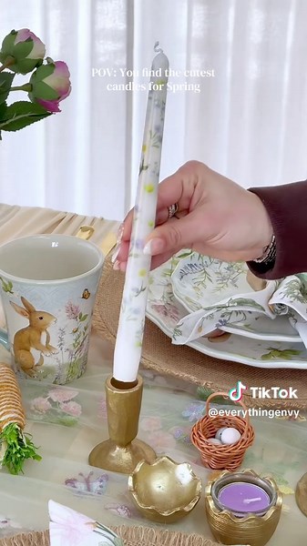Spring Tablescape Ideas with Candles and Decor