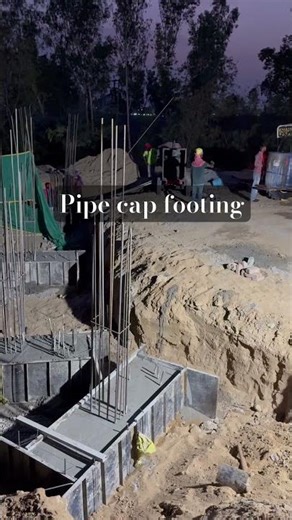 Pipe cap footing#construction #youtube#architecture#civilengineering#footing#concrete#steel#engineer
