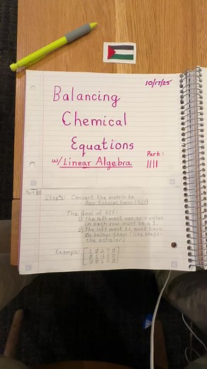 Balancing Chemical Equations with Linear Algebra (Part 4)