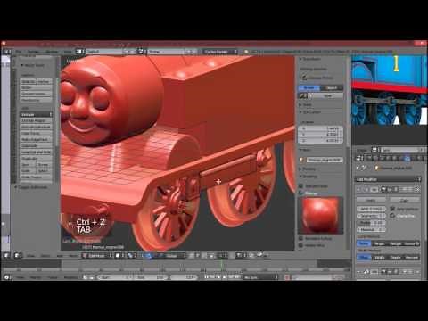 Thomas the train modelling timelapse in blender
