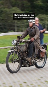 In this video, we witness a rider making a brief pit stop on the 1913 Excelsior 1000cc V-twin motorcycle. The setting is the picturesque Leonardslee Gardens, which serves as the halfway point for the prestigious Pioneer Run. Both the rider and the machine are participating in this historic event, showcasing the enduring charm and functionality of vintage motorcycles. Thanks to Paul Bullock and the rest of the Sunbeam Motor Cycle Club's crew for having us along to their event. Video by Alex Rolli