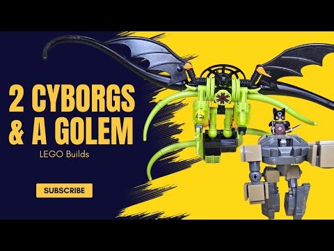 2 Cyborgs and a Stone Golem — LEGO MOC Design Breakdown