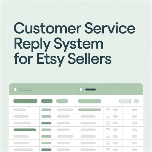 Etsy Customer Service Reply System for Embroidery Sellers | Excel Template | Copy Paste Message Responses | Instant Download Seller Tool - Etsy
