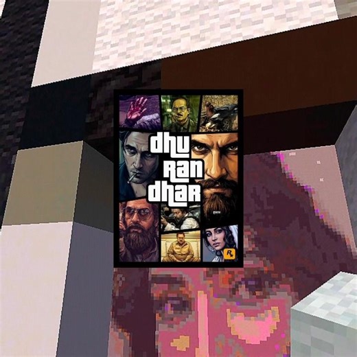 I Built the Dhurandhar Movie Poster in Minecraft