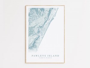 Pawleys Island Map Print, Map of Pawleys Island South Carolina, Pawleys Island Gift, South Carolina Art, Beach House Decor - Etsy