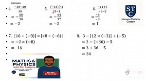 Understanding Integer Calculations for Grade 8 and 9