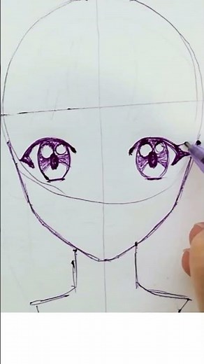 Sketch Anime Face Easy#sketching#animeart