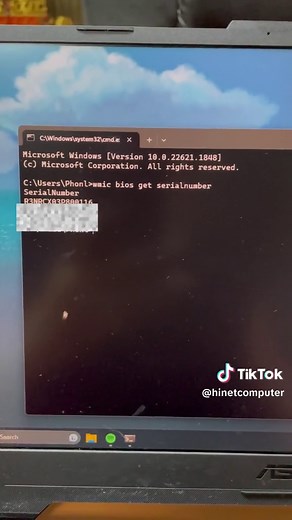 Windows Tips: How to find your Serial Number to check product warranty? #hinetcomputer #techtipsandtricks #techhacks #tiktokhacksthatwork #windowshacks #pctipsandtricks #notebooklifehacks #pcmasterrace #windowsprotips #techtricks #notebookhacks