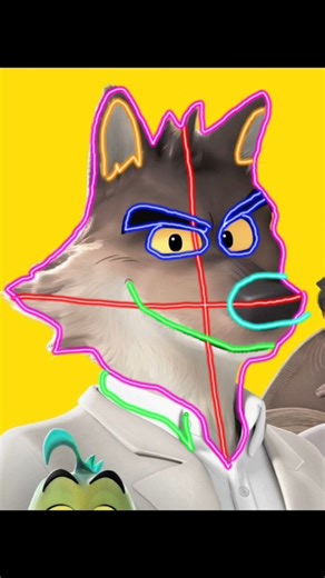 Mr.Wolf 😎 drawing from bad guys 2 | step by step tutorial