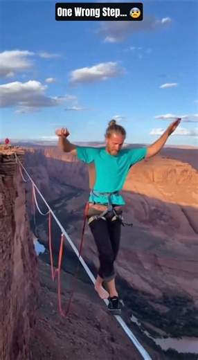 Highline Fail - One Mistake From Death! 💀#ai