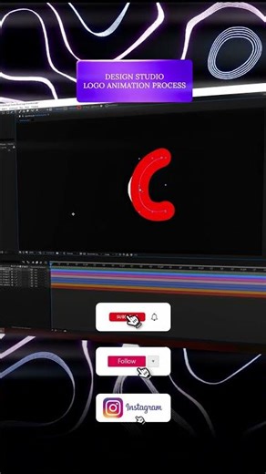 Moon Design Studio Logo Animation Process in After Effects | Logo Animation Process in After Effects