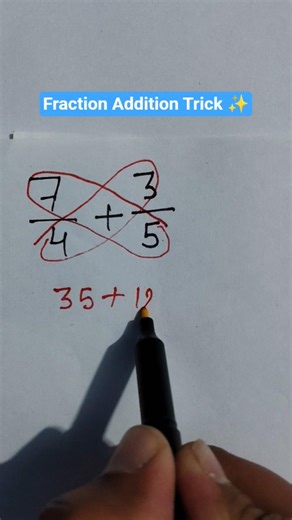 Fraction Addition Trick | Maths Fraction Addition | Maths Tricks | #shorts #shivammaths #mathtricks
