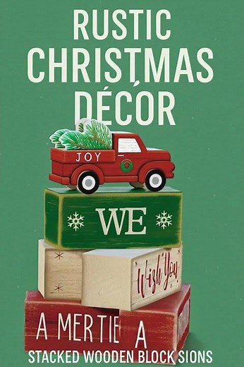 Red Truck Rustic Christmas Decor DIYs #christmas
