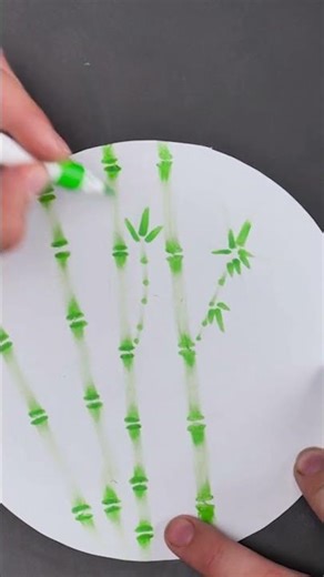 Easy Bamboo Drawing with a Marker 🌿✨ #Art