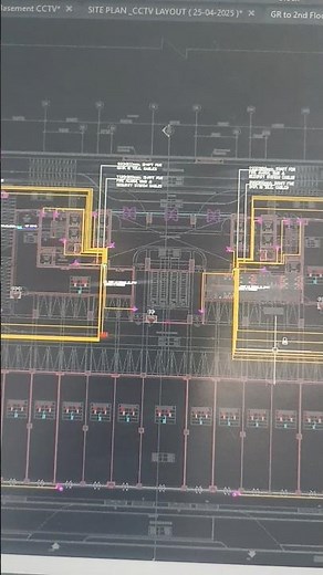 CCTV Layout Plan | Commercial Building CCTV Drawing | CCTV SLD | #autocad #revit #etap