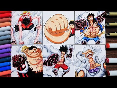 Drawing Luffy | All Gears - ONE PIECE