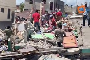 Buildings damaged by deadly magnitude 7.2 earthquake in Haiti
