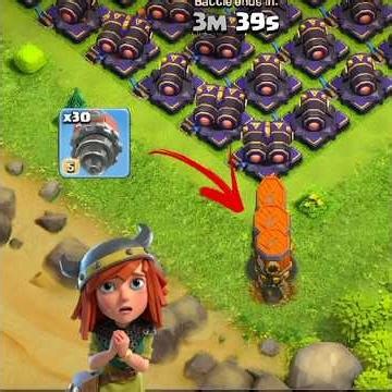 30 battle drill max vs Canon Max 😱🤯#supercell #coc #gaming #shorts