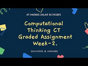 IIT Madras BS Online Degree Computational Thinking CT Graded assignment week 2 Answer | solution .