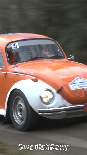 Volkswagen Beetle takes flight during Rally race! #volkswagen #volkswagenbeetle