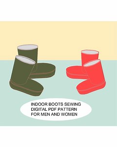 Slipper Boot Sewing Pattern: Indoor Booties for Couples (A4 PDF) - Etsy Canada