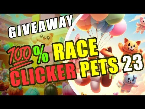 🔴LIVE Race Clicker 1ST TIME 100% Pets Giveaway 23 | Roblox