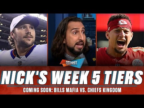 Chiefs are a collision course, Cowboys potentially frisky in Nick's Tiers 📈 | FIRST THINGS FIRST