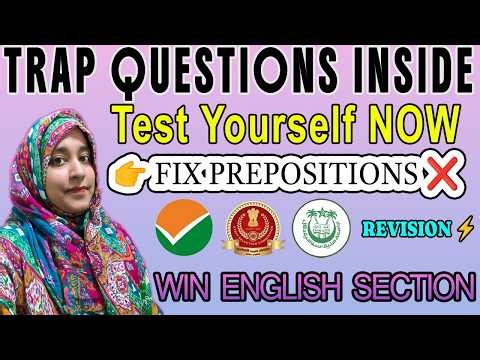 50 Fixed Preposition Questions 😳 Full Practice & Revision 2026