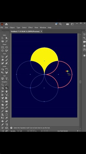 Live Paint Bucket Tool in Adobe Illustrator 2026