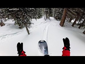 POV: Snowboarding through Tight Trees in Sunshine Village