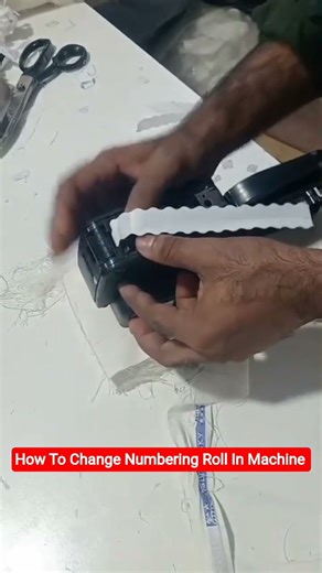 How to Change Numbering Roll In Numbering Machine 💯 ##fabric #numbering #cutting #machine