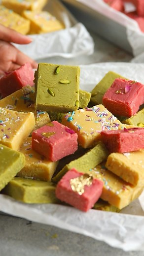 44K views · 253 reactions | The Viral 2-Ingredient Ice Cream Barfi ⭐️ Have you tried it yet? Recipe is linked in the comments. This is the easiest method for making barfi (a fudgy Indian sweet) at home. All you need are two basic ingredients. One of them is a tub of ice cream  #icecream #barfi #fudge #easyrecipes | Sanjana Feasts | Facebook