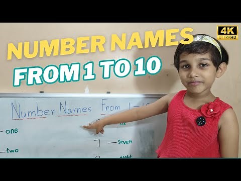 Number Names from 1 to 10 (English) | Numbers in Words | Spelling | Learn Numbers | Numbers for kids