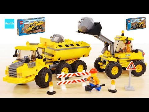レゴ シティ アーティキュレートダンプ ホイールローダー 7630 7631 ／ LEGO City Dump Truck Front-End Loader Speed build & Review
