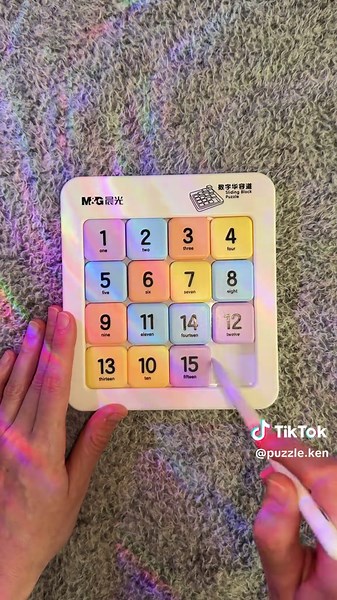 💜 🐾 from 1 to 15 ➰ Sliding Block Puzzle ➰ #puzzle #slidingpuzzle #tiktokgrowthchallenge