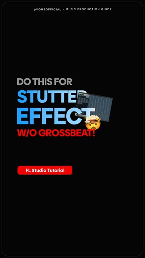 Kohs | Music Production Guide on Instagram: "Want a stutter effect but don’t have Gross Beat? 🤧 Create a stutter effect in FL Studio using only automation 👇 1️⃣ Create a volume automation clip 2️⃣ Place it where you want the stutter to happen 3️⃣ Articulator Tools → Create Sequence 4️⃣ Keep Sustain at 100% and copy the settings 5️⃣ Tweak Time, Attack, Decay, and Gate to taste This gives you tight, rhythmic stutters without any extra plugins or presets 😏 Save this 🔖 and comment ‘STUTTER’ if y